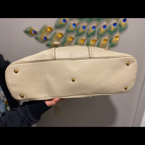 YSL Cream Leather Medium Muse Satchel - Picture 8 of 8